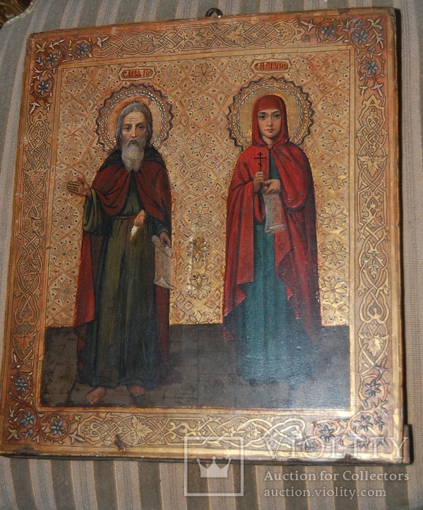Икона Св. Илья и Св. Параскева