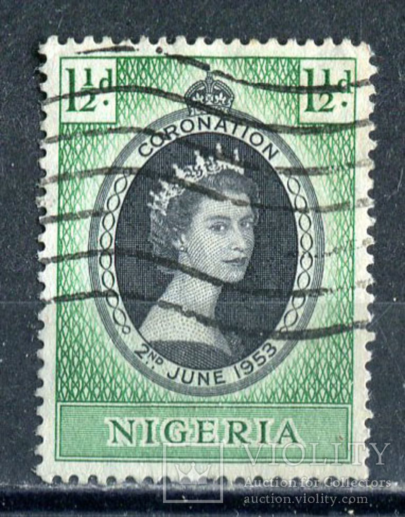 Британские колонии, Нигерия, Елизавета II 1953 г. (гашенная)