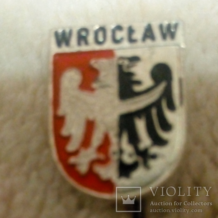 Знак иностранный Польша герб город Вроцлав геральдика., фото №2