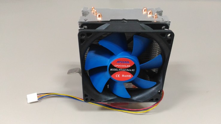 Вентилятор, кулер CPU ATcool Aero X3 ball bearing (3 медных трубки) 92мм, фото №5