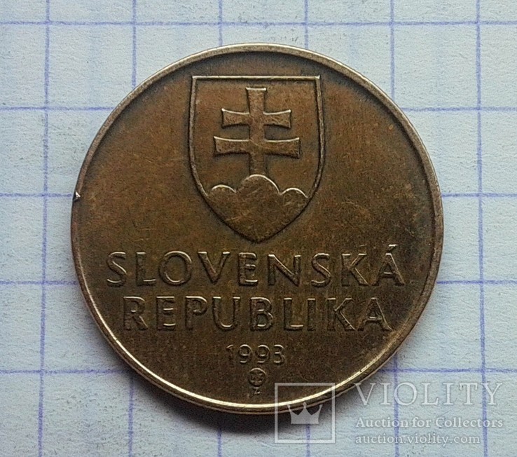 Словакия 1 крона 1993, фото №2