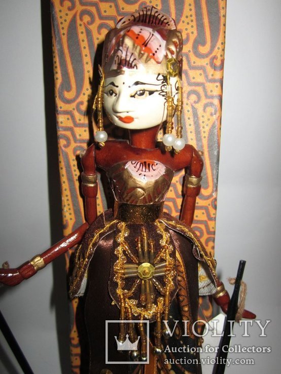 Тростевая кукла Принцесса Деви Аримби дерево Индонезия, фото №4