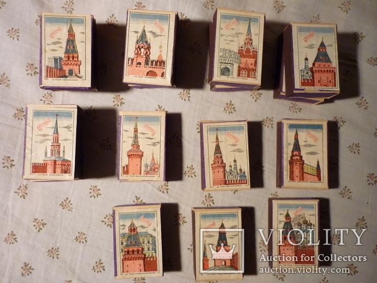 Сувенирный набор спичек "Башни Московского Кремля" 1958 год, фото №3