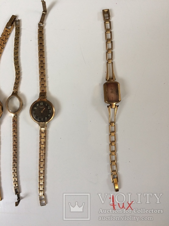 Часы женские , браслеты Аu в позолоте, фото №9