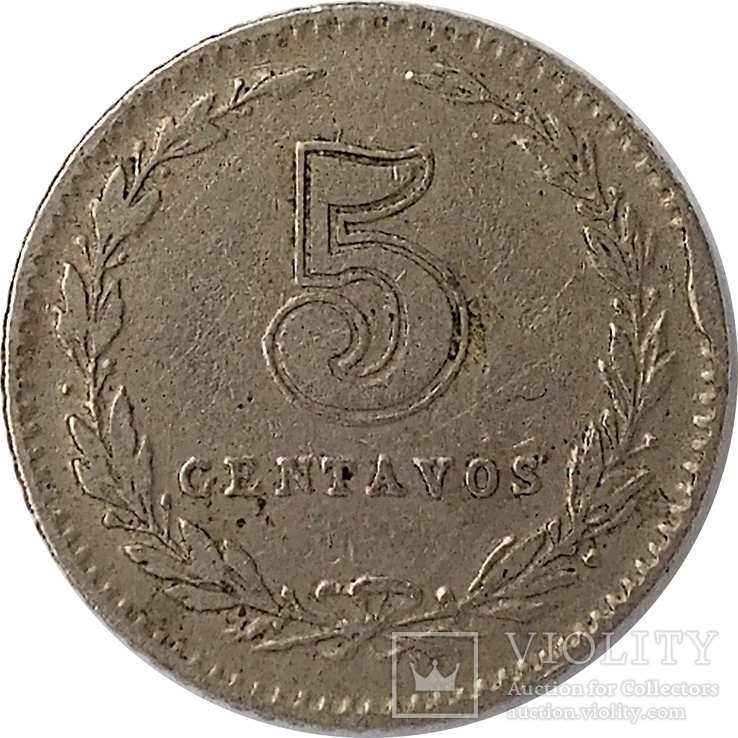 Аргентина 5 сентаво, 1929, фото №2