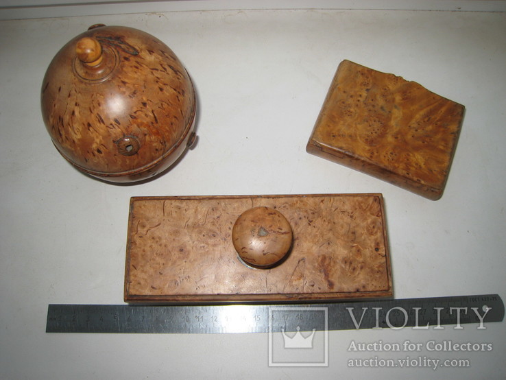 Три дореволюционных предмета из карельской берёзы., фото №12