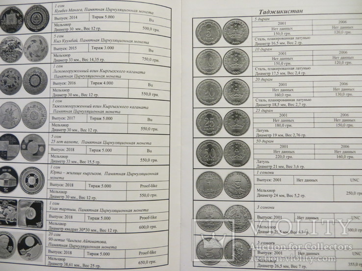 Каталог монет Кыргыстана Таджикистана Туркменистана и Узбекистана 1993-2019, фото №3