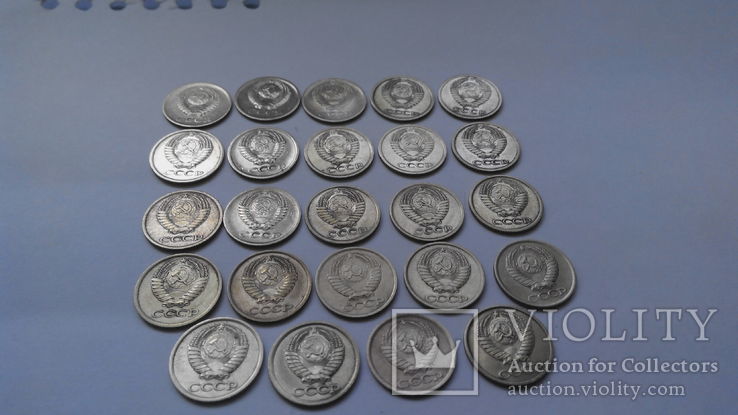 Монети в колекцію, 1 копійка 1963-1990 р.р. 24 шт., фото №3