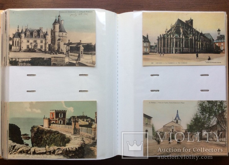 200 старинных видовых открыток Франции в альбоме. Города, архитектура