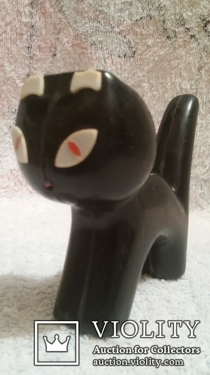 Старый пластмассовый сувенир: "Черная кошка", фото №11