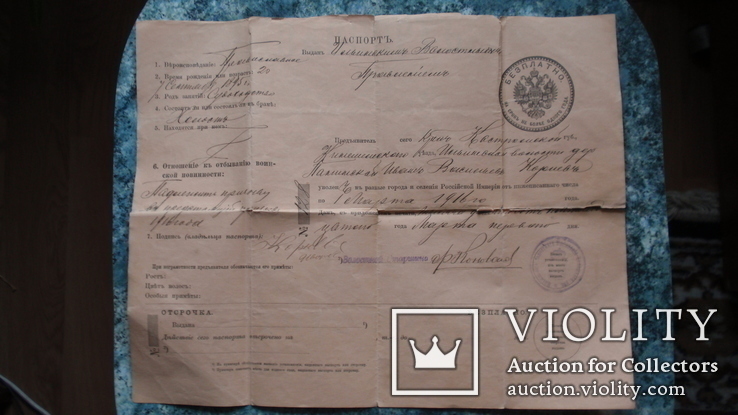 Два паспорта Российская Империя Костромская губерния, фото №2