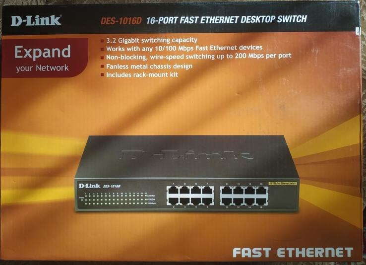 Коммутатор  D-Link DES-1016D, фото №2