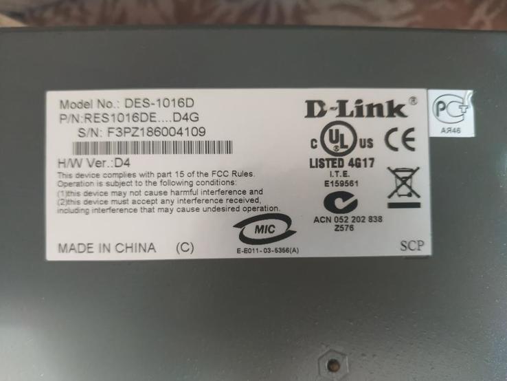 Коммутатор  D-Link DES-1016D, фото №5