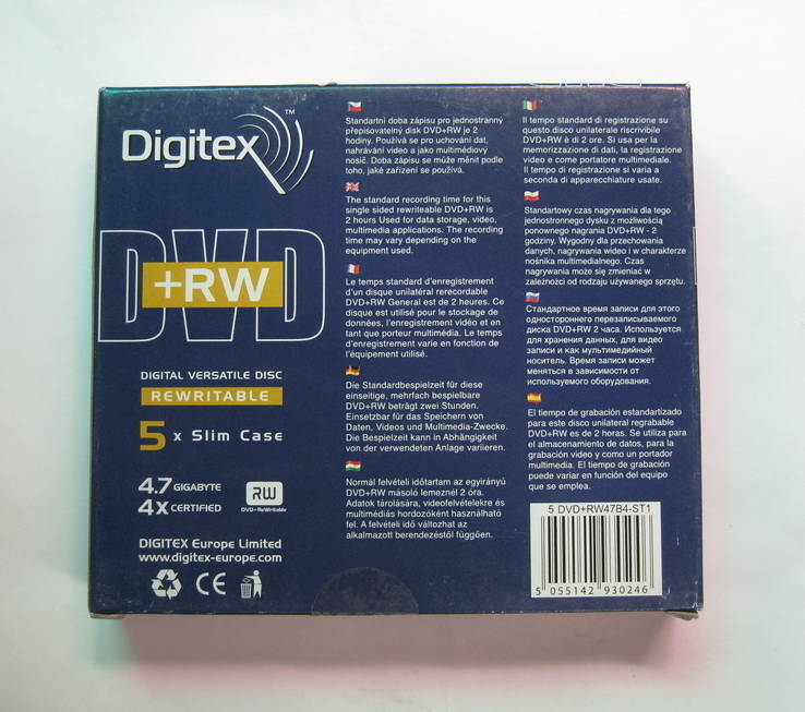 DVD+RW Digitex 4.7Gb 4x Slim Case, фото №3