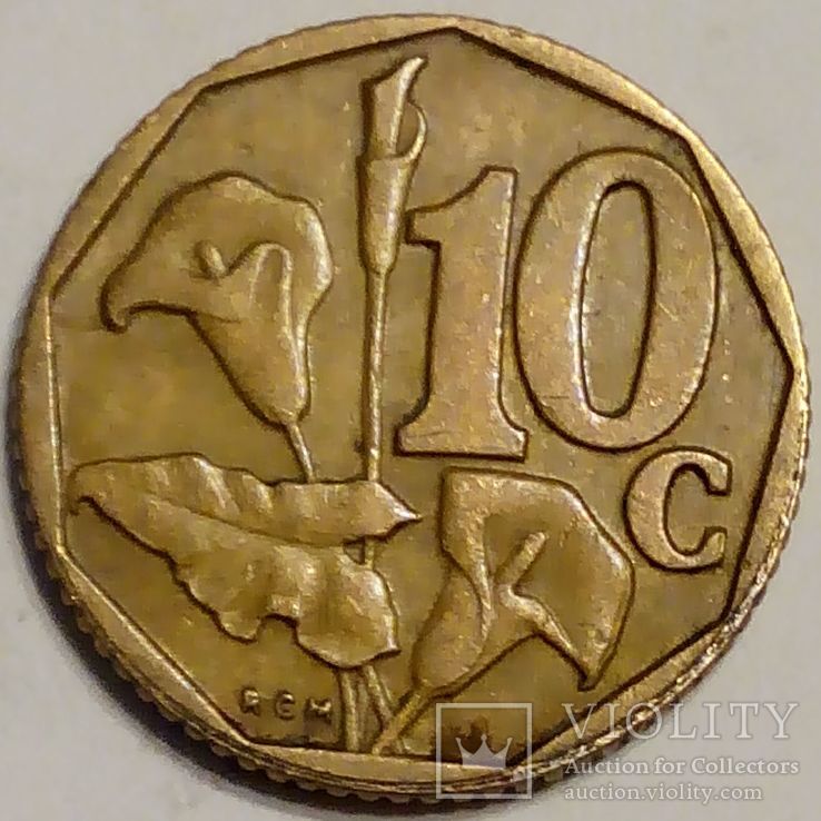 ЮАР 10 центов 1997, фото №2