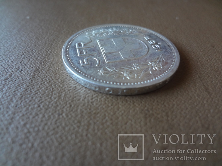 5 франков 1967  Швейцария   серебро (Я.3.6)~, фото №4
