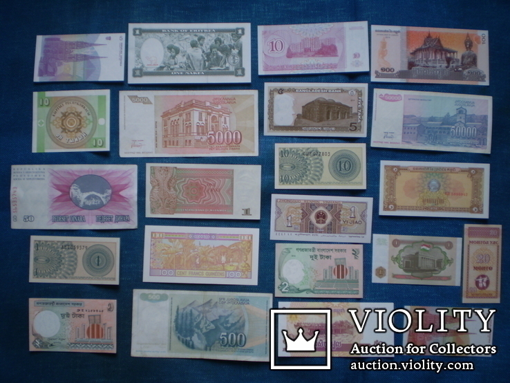 Коллекция  Банкнот  разных стран.  22 штуки., фото №3