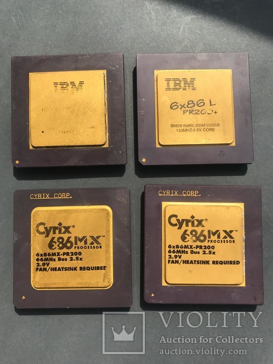 4 Процессора IBM и Cyrix золотых