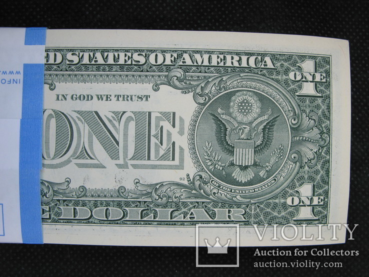 1 доллар США штат ДЖОРДЖІЯ 2013рік UNC корінець (100 банкнот номер в номер), фото №9