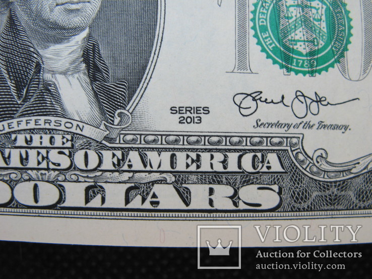 2 доллара США штат НЬЮ-ЙОРК 2013рік UNC корінець (100банкнот номер в номер), фото №6