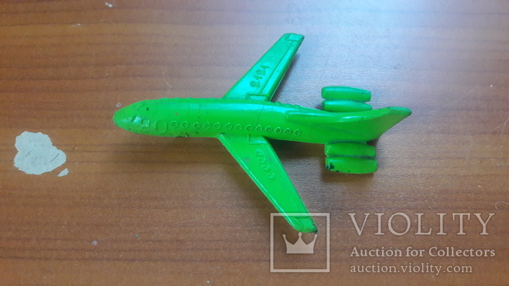 Игрушка ссср самолет 2121 зеленый, фото №2