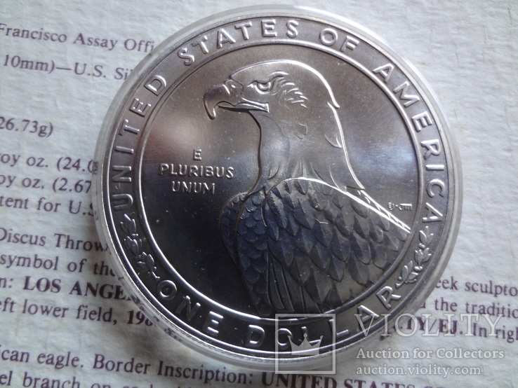 1 доллар 1982 S США серебро, фото №4