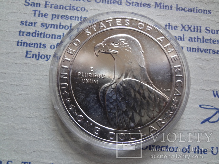 1 доллар 1983  D  США серебро, фото №4