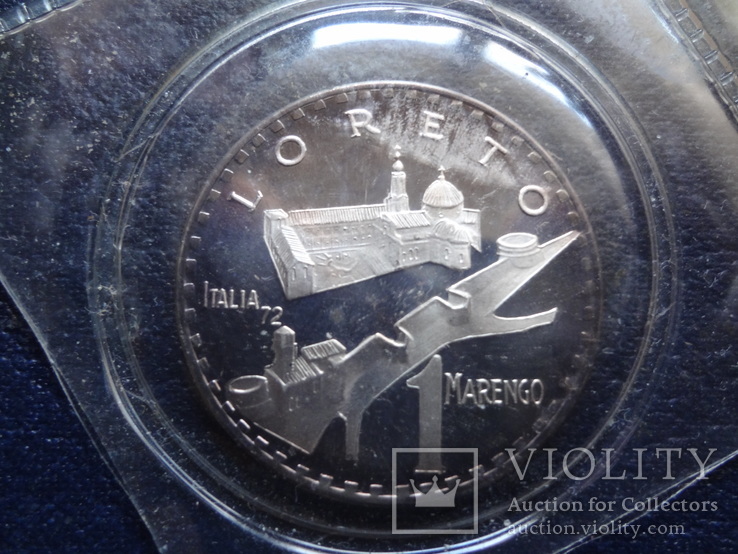 1 маренго 1972 Лоретто Италия серебро запайка, фото №2