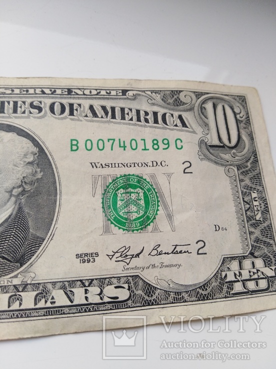 10 доларов 1993 год, фото №5