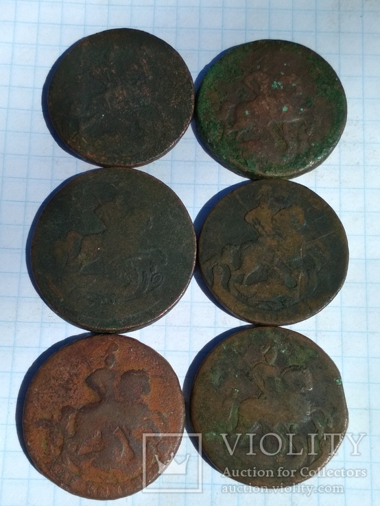 6 монет номиналом 2 копейки ( 1757, 1759, 1758, 1761 ), фото №7