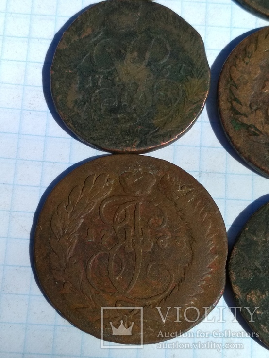 6 монет номиналом 2 копейки ( 1757, 1763, 1758, 1771 ), фото №5
