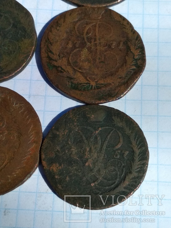 6 монет номиналом 2 копейки ( 1757, 1763, 1758, 1771 ), фото №6