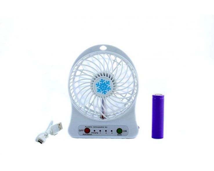 Портативный настольный вентилятор с аккумуляторной батареей 18650 mini fan xsfs-01