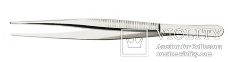 Пинцет, никелированный, 150 мм, с прямым остриём. Lindner  №2011.