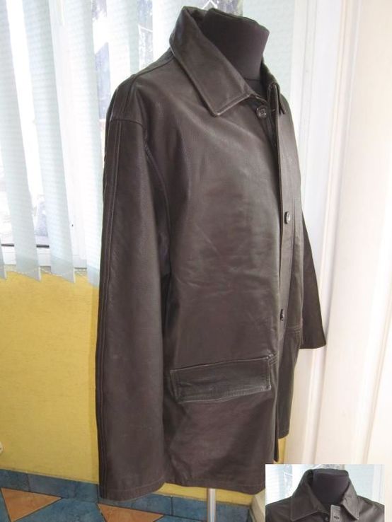 Большая кожаная мужская куртка JAMIEPAGE. Лот 456, фото №3