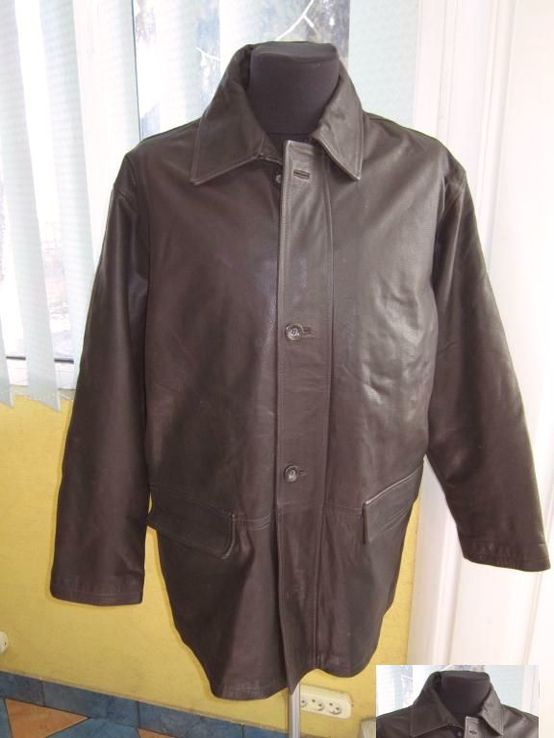 Большая кожаная мужская куртка JAMIEPAGE. Лот 456, фото №8