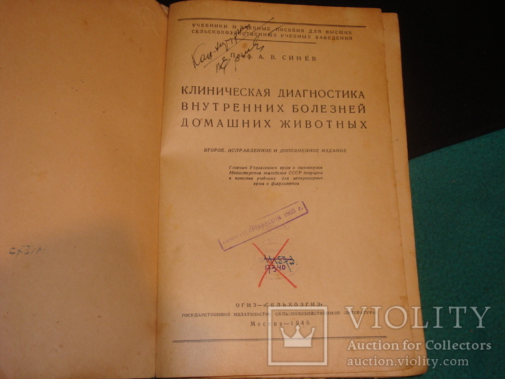 Клиническая диагностика болезней дом. животных 1946 г., фото №4