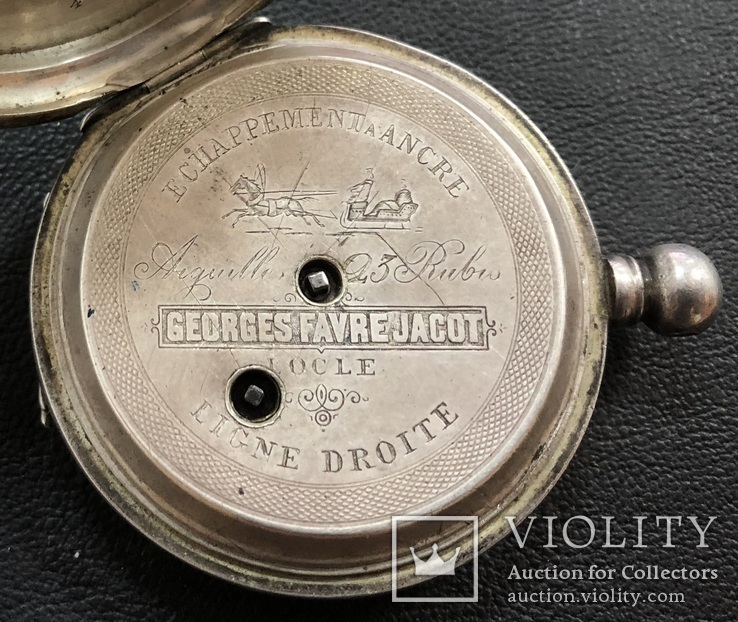 Серебряные часы GEORGES FAVRE JACOT - 84 проба, фото №9