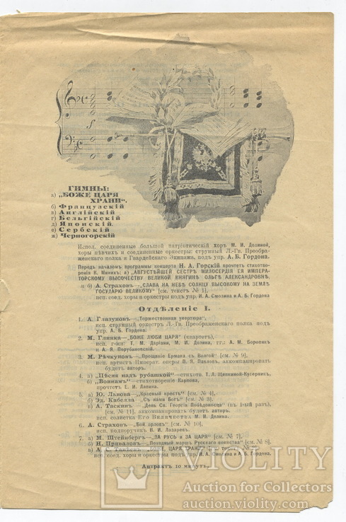 Программа патриотических вечеров М. И. Горленко-Долиной. Петроград., фото №5