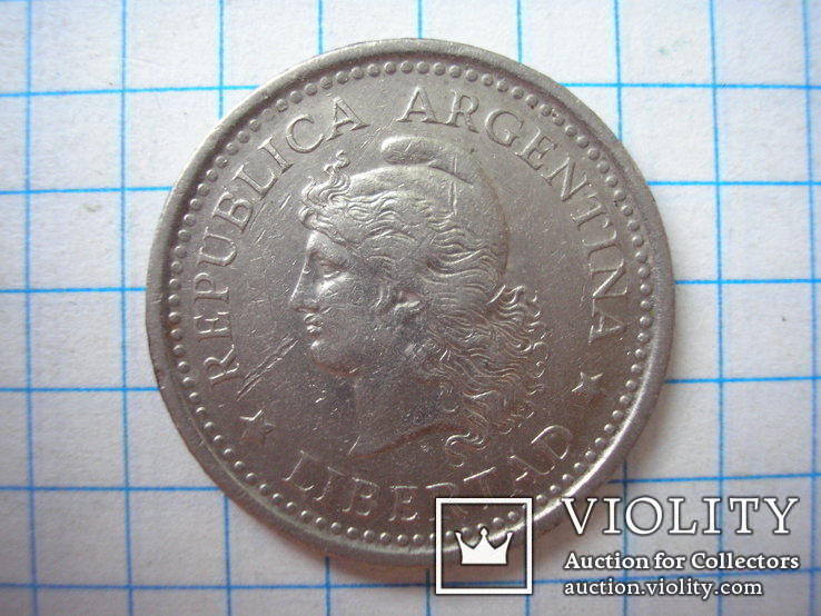 Аргентина.  1 песо  1959 год, фото №2