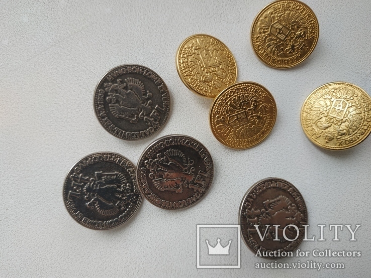 Гудзики в вигляді монет 8шт., фото №2
