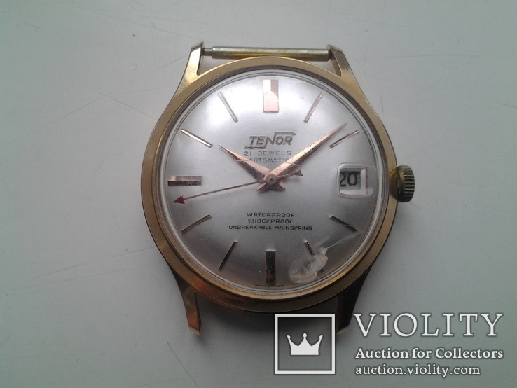 Часы швейцарские Tenor позолота, фото №2