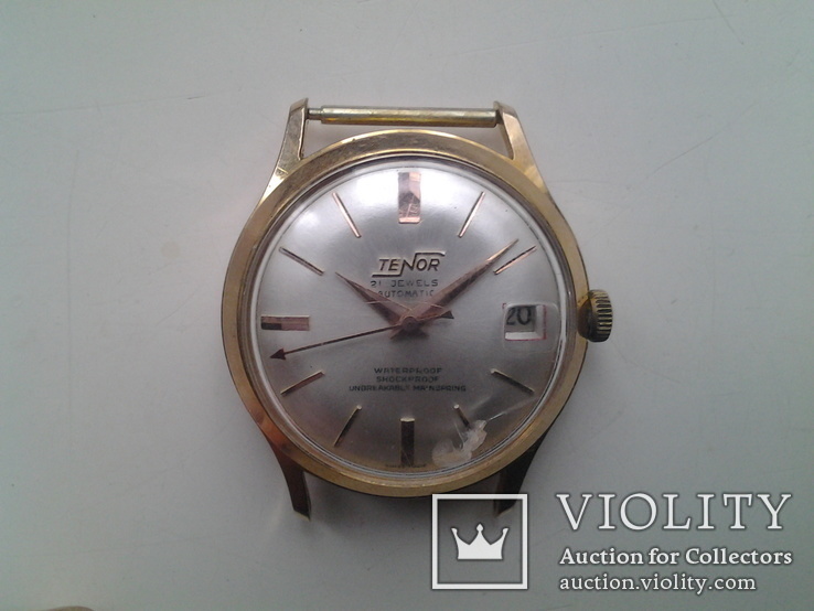 Часы швейцарские Tenor позолота, фото №8
