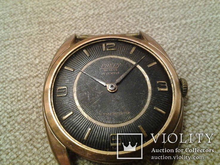 Часы швейцарские Prely позолота, фото №3