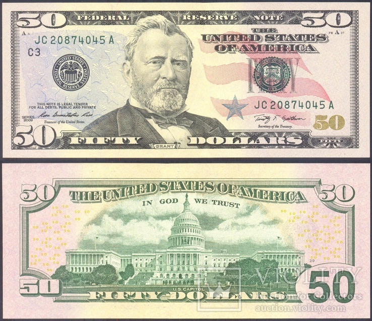 США - 50 $ долларов 2009 - Philadelphia (C3) - P534 - UNC, Пресс, фото №2