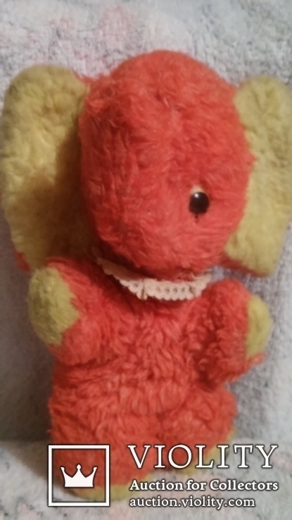 Мягкая игрушка: розовый слоник 25 см. времен ссср, фото №2