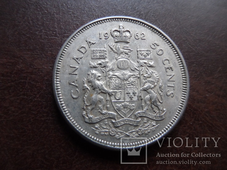 50 центов 1962  Канада  серебро   (U.4.5)~, фото №2