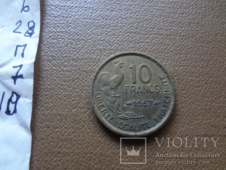 10 франков 1957  Франция    (П.7.10)~, фото №4