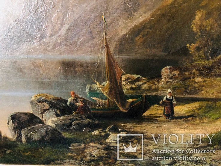 Картина “Горная река” худ. Кoken Edmund 1814-1872 г, фото №5