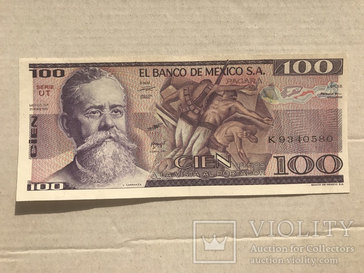100 песос Мексика, фото №2